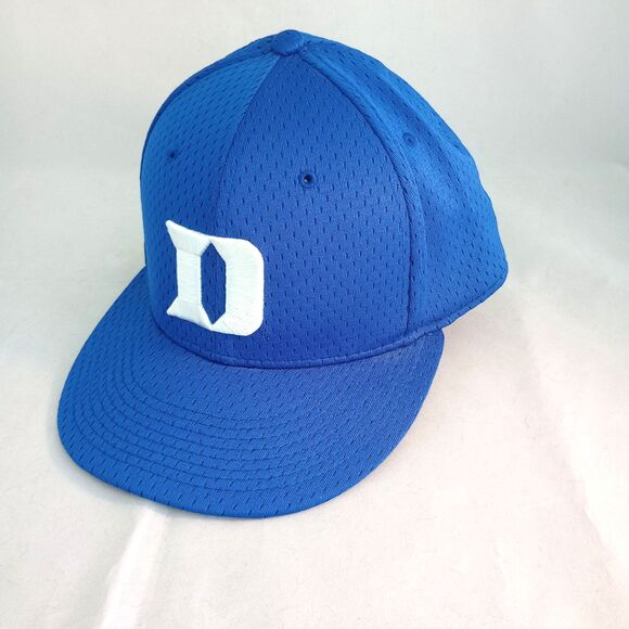 Nike True Dri Fit Duke University Lacrosse Blue Fitted Embroidered Hat - Picture 1 of 7